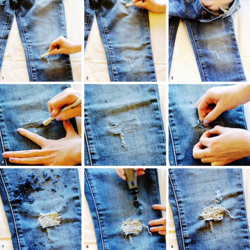 Як самостійно зробити рвані джинси